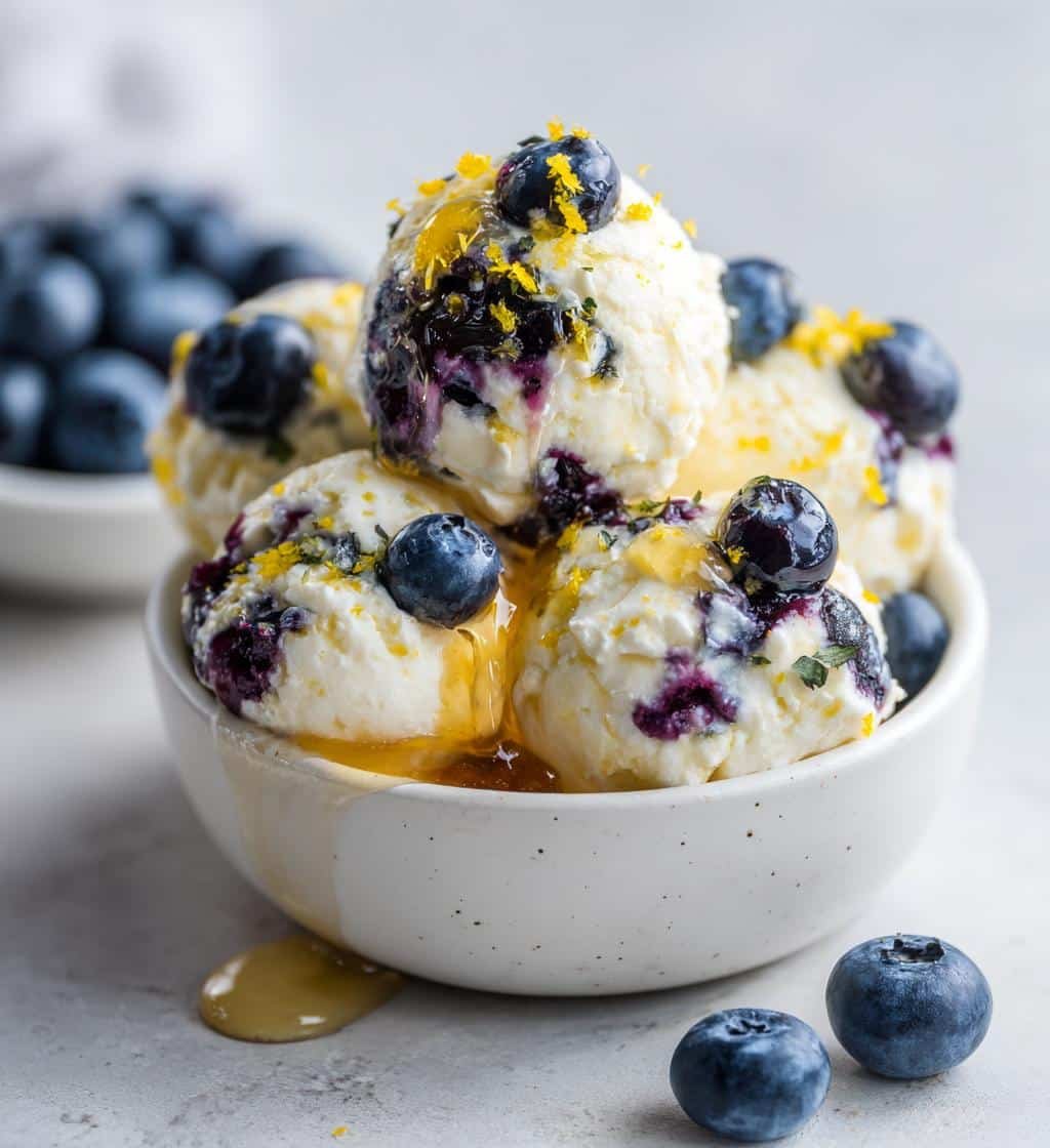 blueberry and lemon zest cottage cheese bites - detail 1