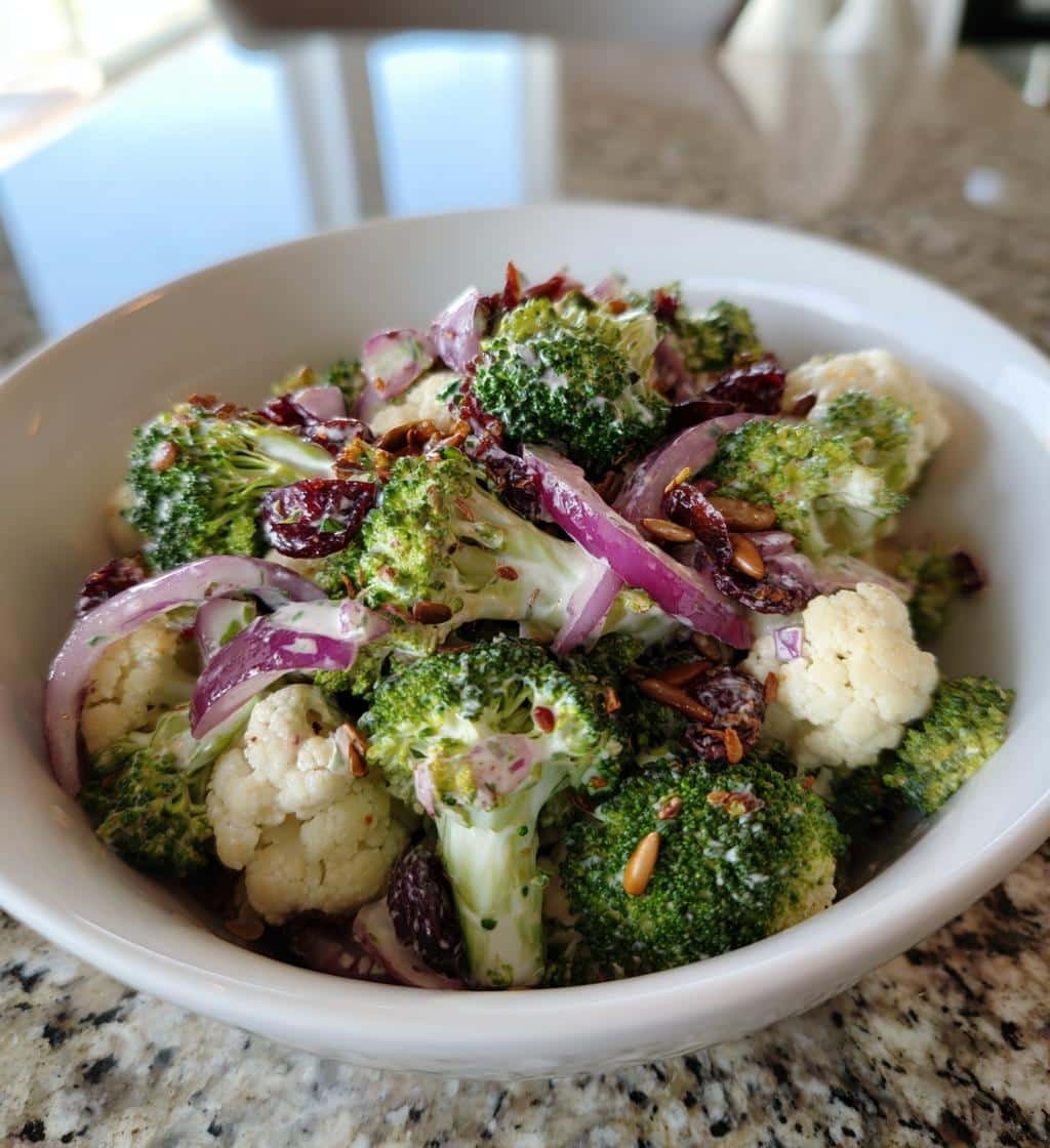 broccoli cauliflower salad reasons youll adore it - detail 1