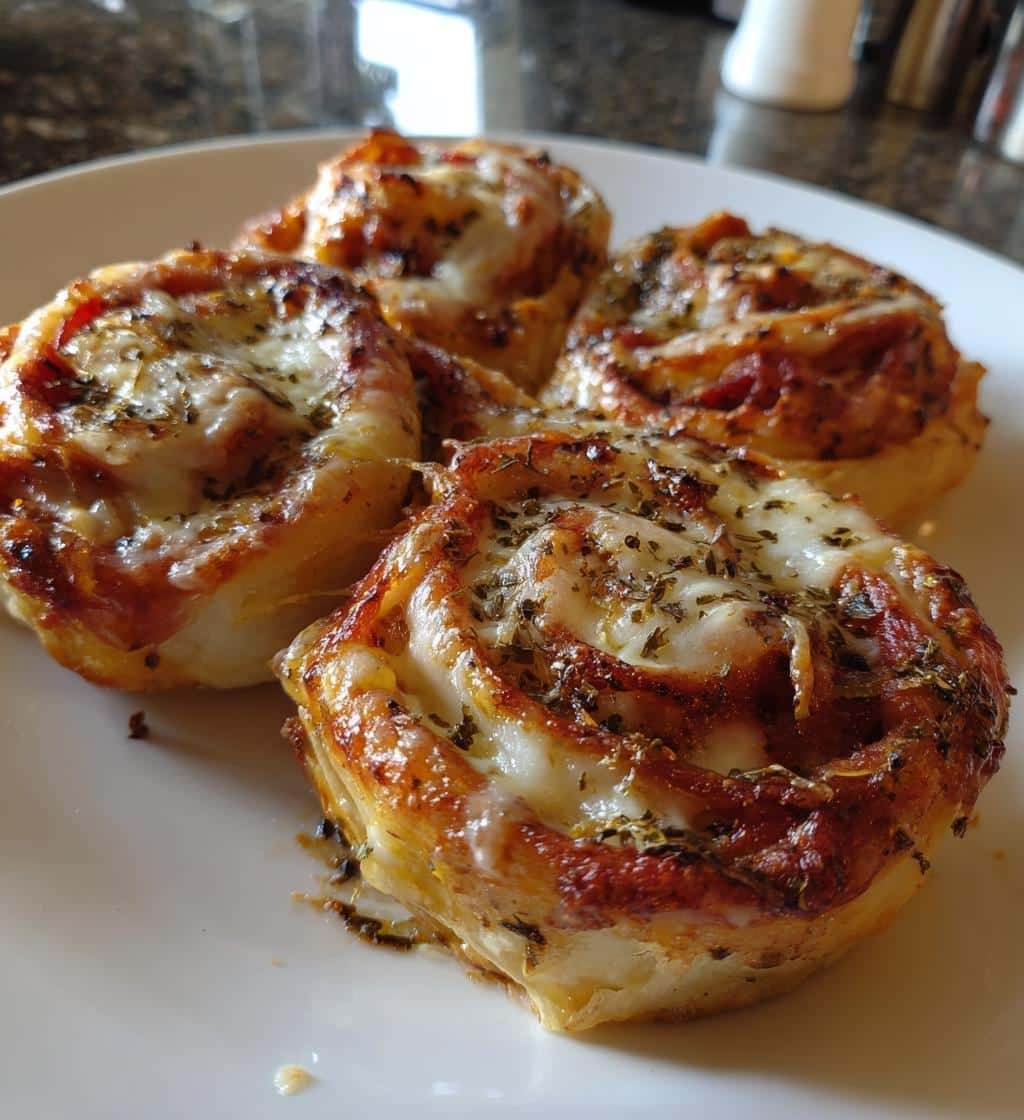 cheesy baked italian pizza roses - detail 1