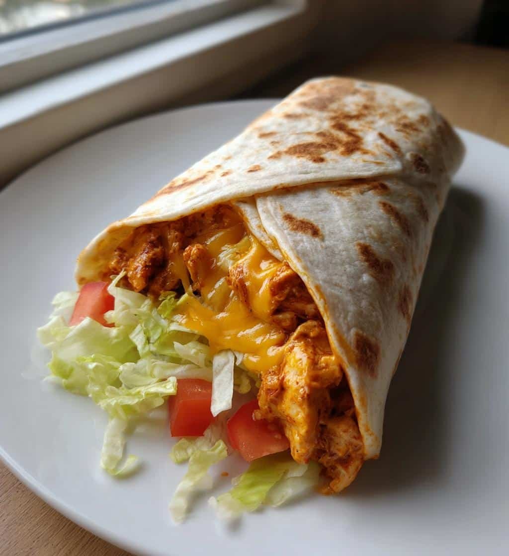 cheesy buffalo chicken burritos - detail 1