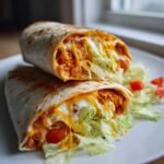 cheesy buffalo chicken burritos