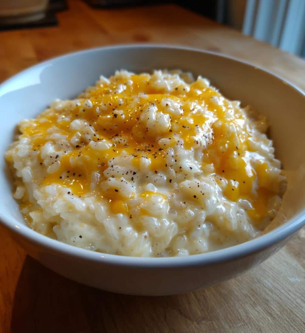 cheesy rice recipe creamy delicious comfort food - detail 1