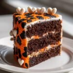 cheetah print heart cake