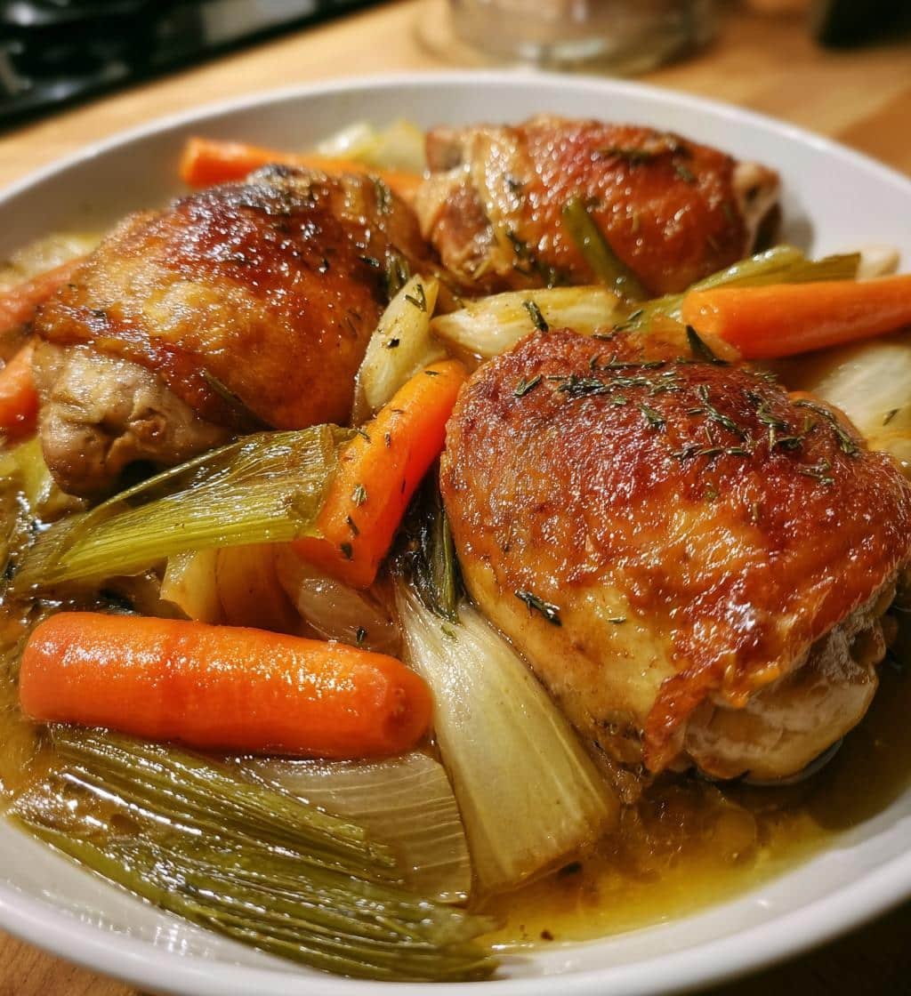 chicken thigh pot roast - detail 1