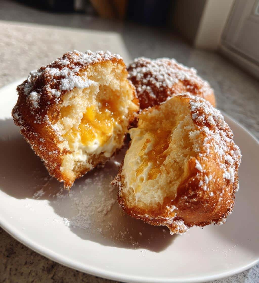 classic peach cobbler cheesecake donuts recipe - detail 1