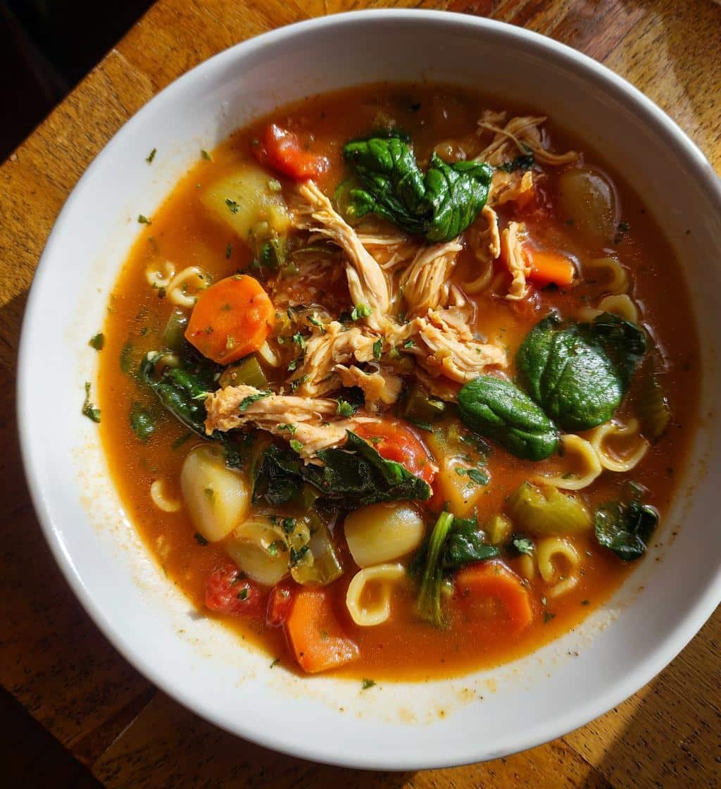 comforting chicken minestrone soup for cozy nights - detail 1