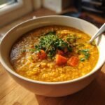 comforting red lentil soup recipe for cozy days