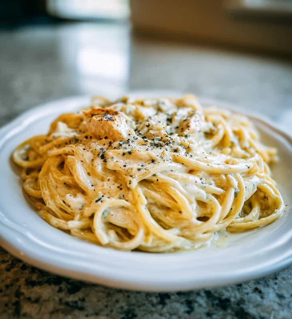 creamy italian three cheese pasta - detail 1