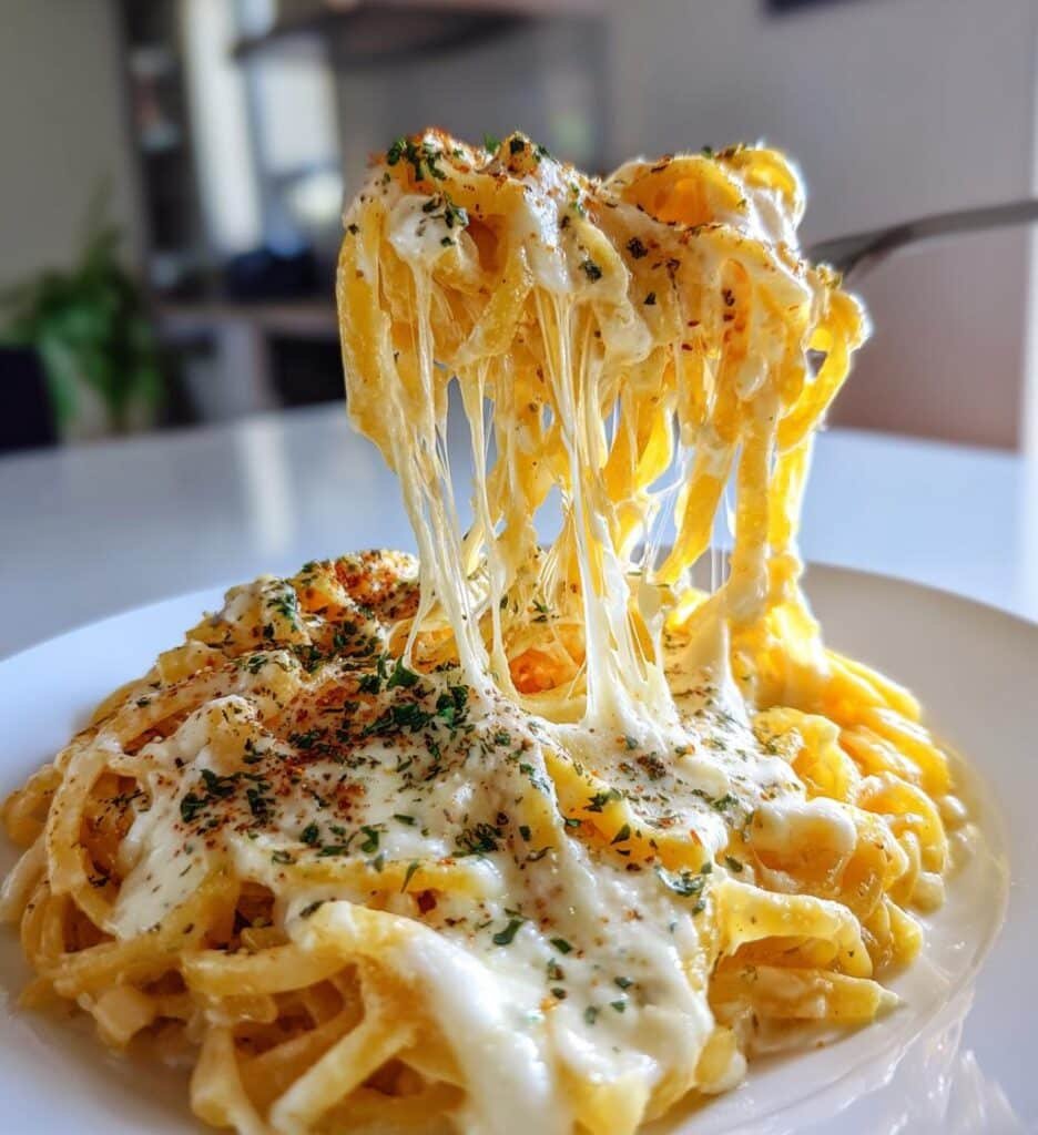 creamy italian three cheese pasta