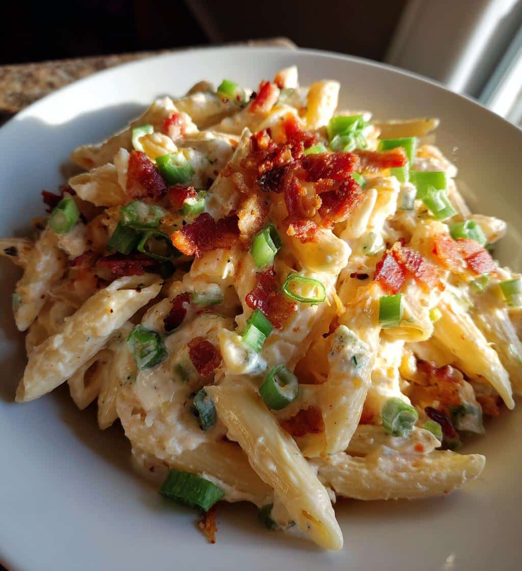 creamy jalapeno popper pasta salad recipe - detail 1