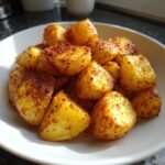 crispy roasted mustard potatoes
