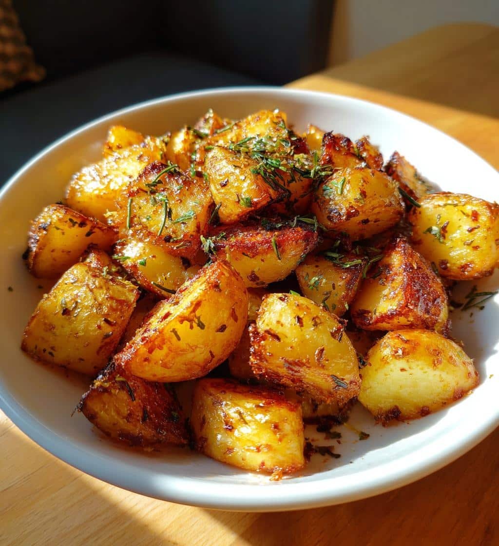 crispy roasted potatoes with lemon and garlic delight - detail 1