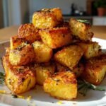 crispy roasted potatoes with lemon and garlic delight