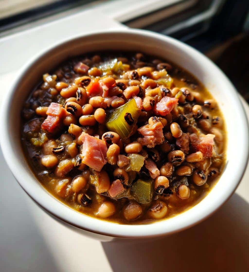 crockpot black eyed peas recipe cozy comfort food - detail 1