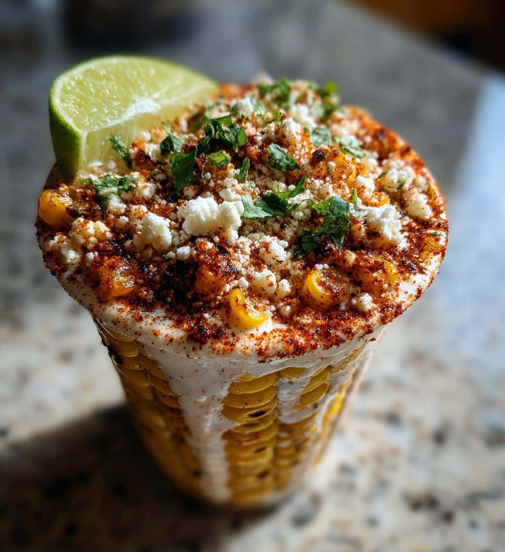 elote corn in a cup - detail 1