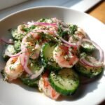 fresh cucumber shrimp salad