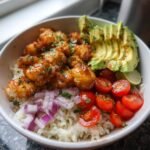 fresh honey lime chicken avocado rice bowl