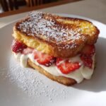 fried strawberry cheesecake sandwiches