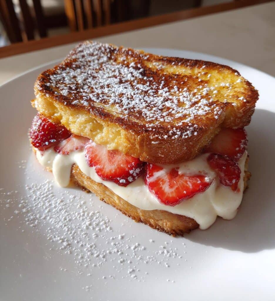 fried strawberry cheesecake sandwiches