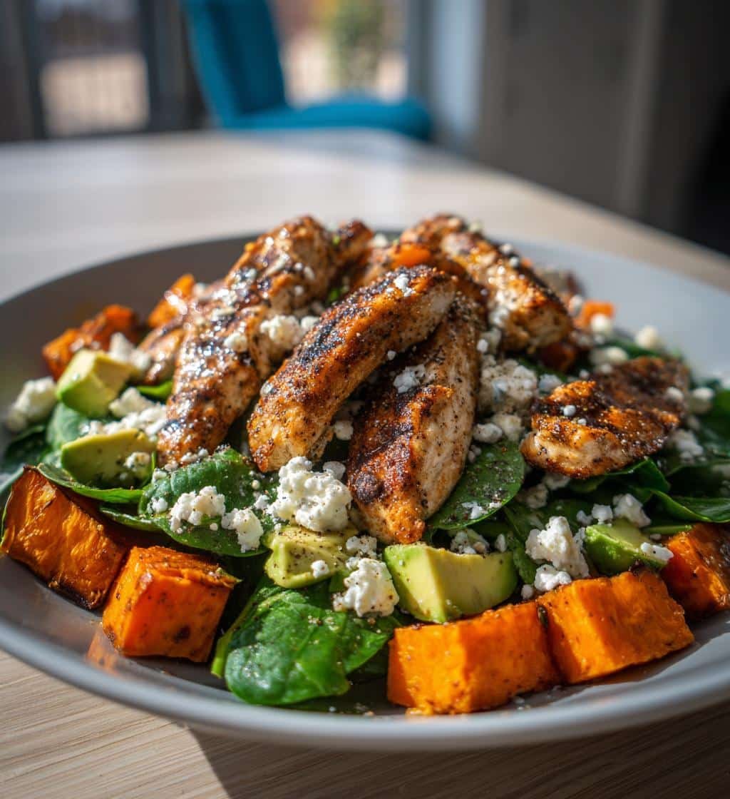 grilled chicken sweet potato bowl - detail 1