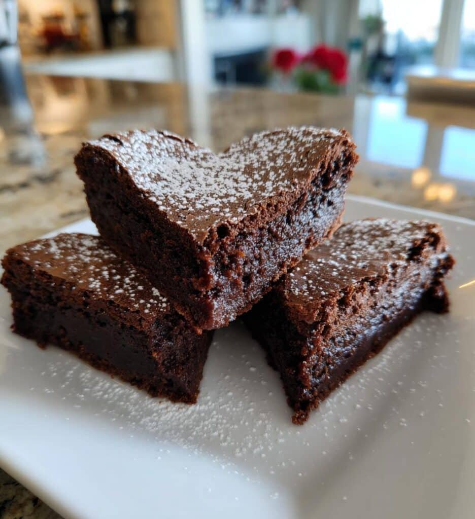 heart shaped brownies