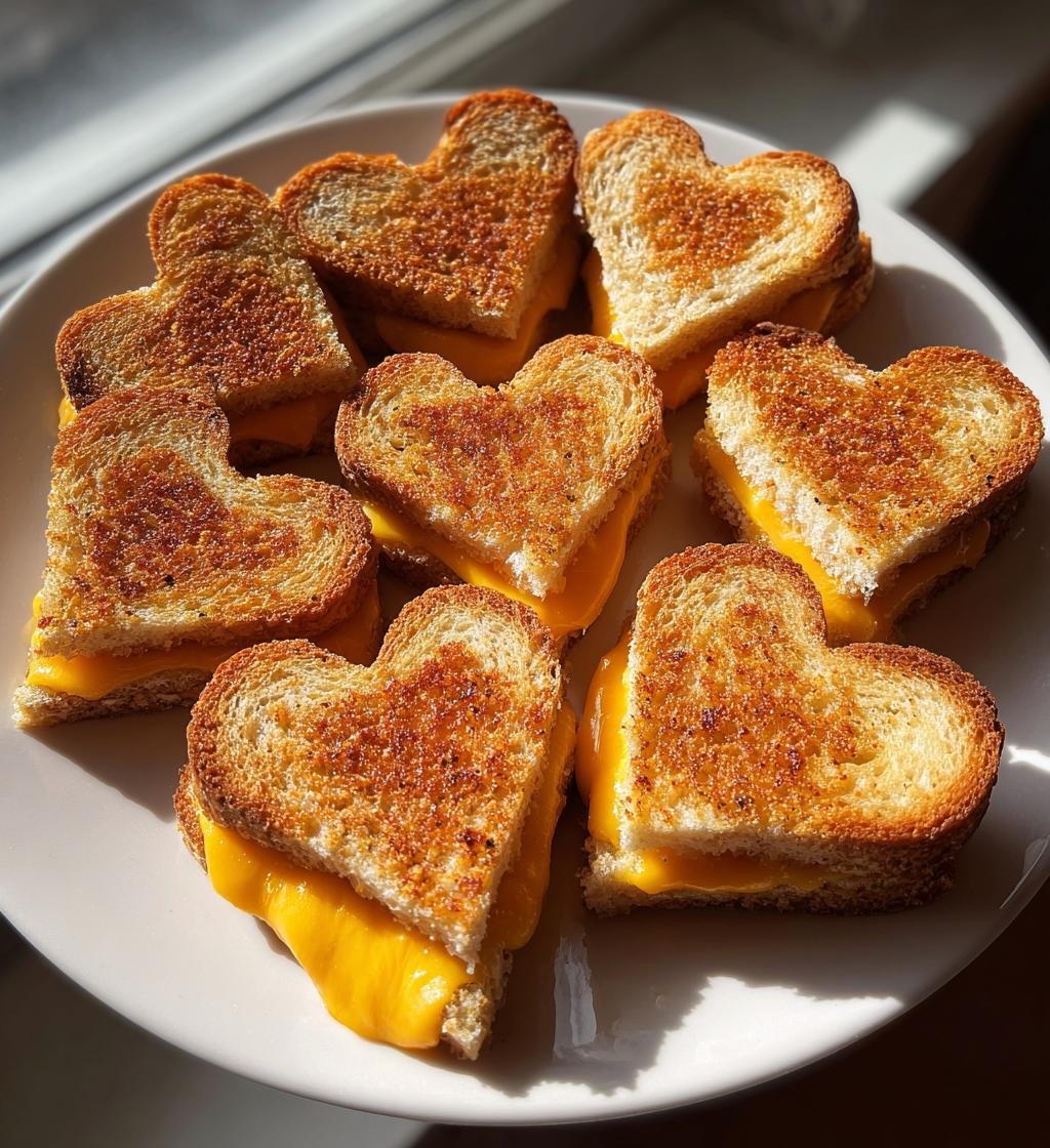 heart shaped grilled cheese dippers - detail 1