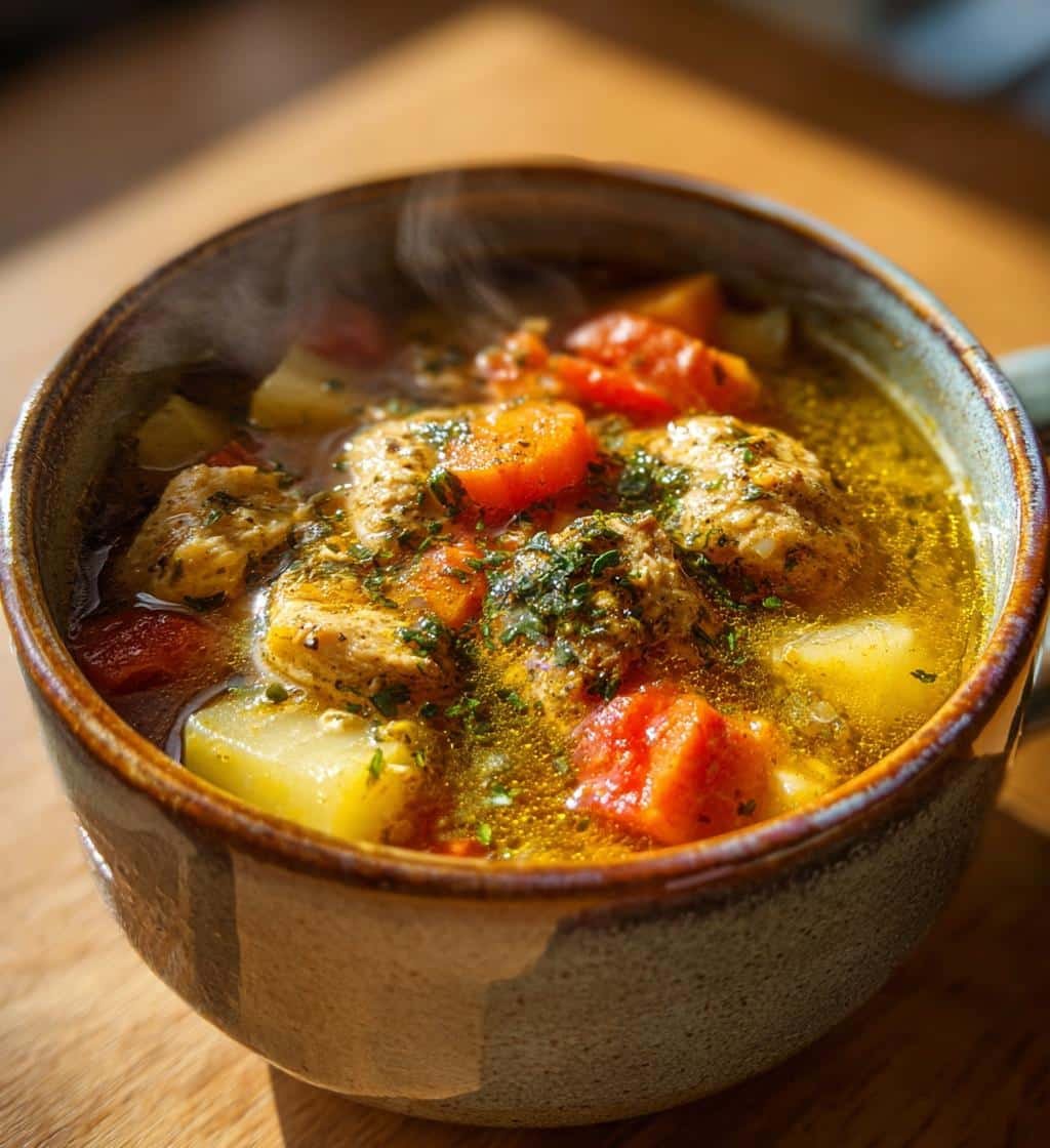 heartwarming ground turkey soup comfort in a bowl - detail 1