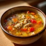 heartwarming ground turkey soup comfort in a bowl