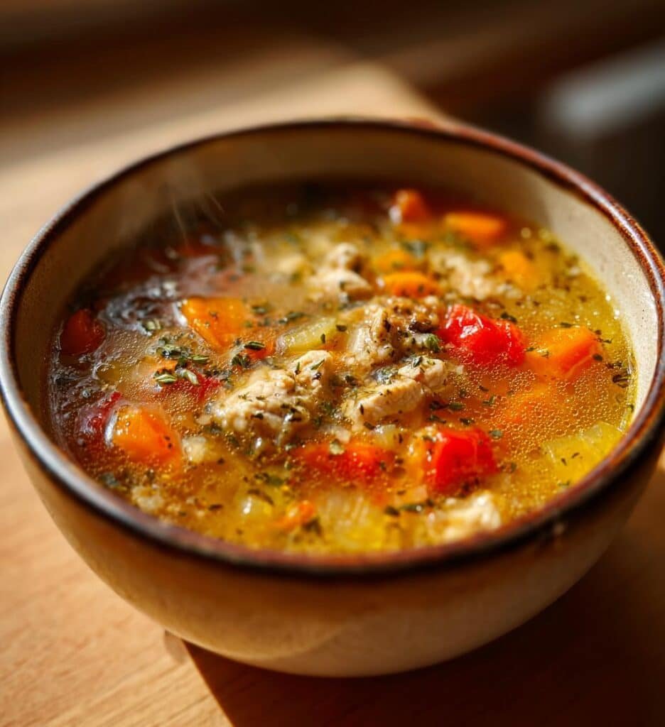 heartwarming ground turkey soup comfort in a bowl