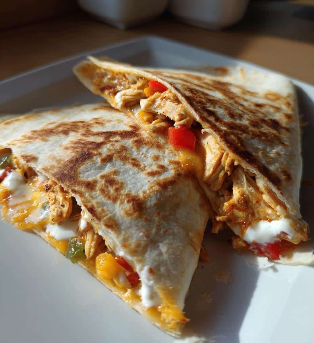 high protein chicken ranch quesadilla - detail 1