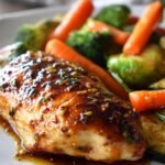 honey mustard glazed chicken with roasted vegetables
