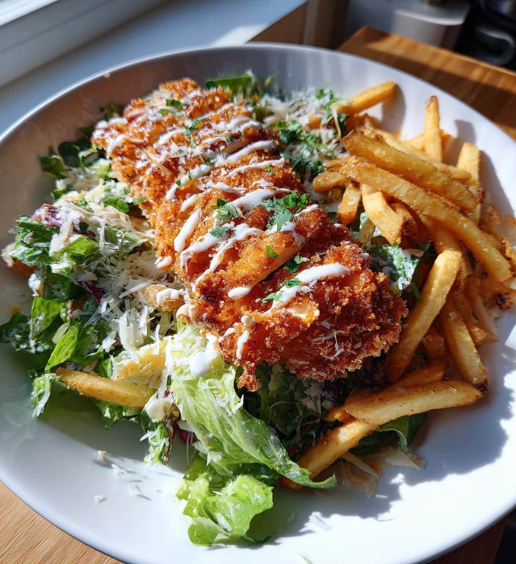 irresistible hot honey crispy chicken caesar salad fries sweet heat fix - detail 1