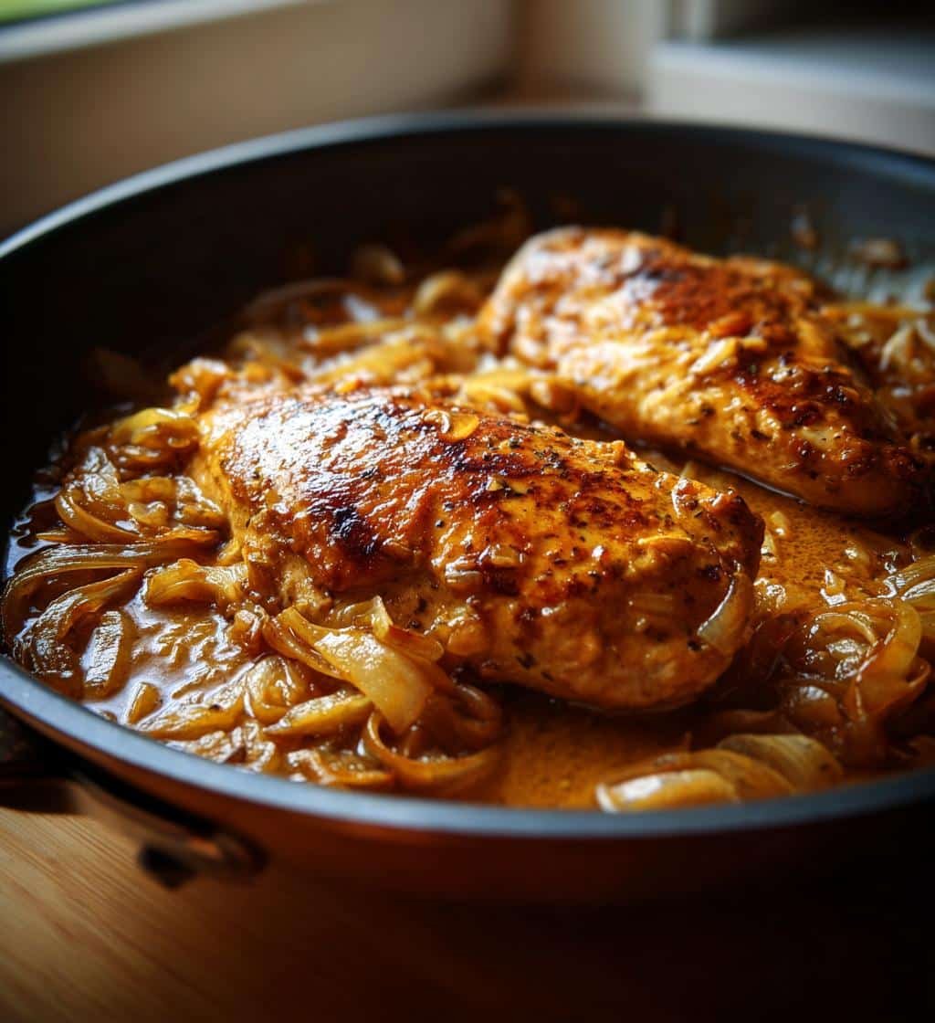 irresistible skillet chicken in onion sauce recipe - detail 1