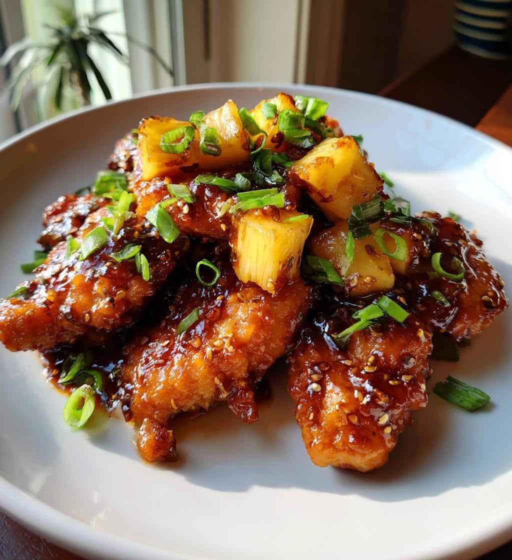 irresistible sticky pineapple chicken recipe for gatherings - detail 1