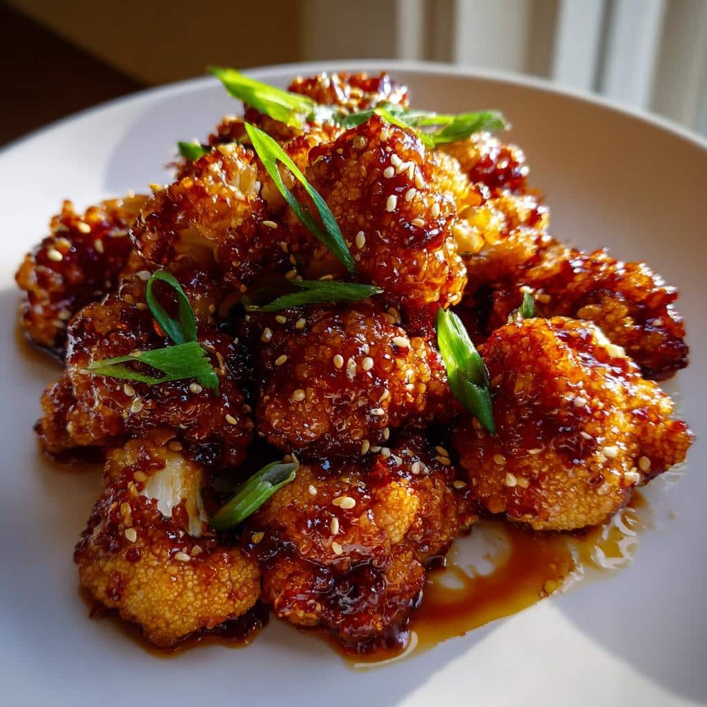 irresistible sticky sesame cauliflower plant based win - detail 1