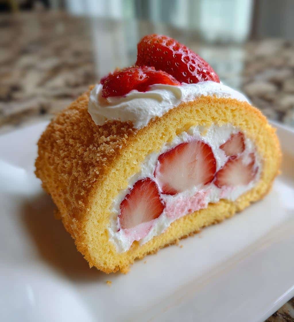 irresistible strawberry shortcake sushi roll recipe - detail 1
