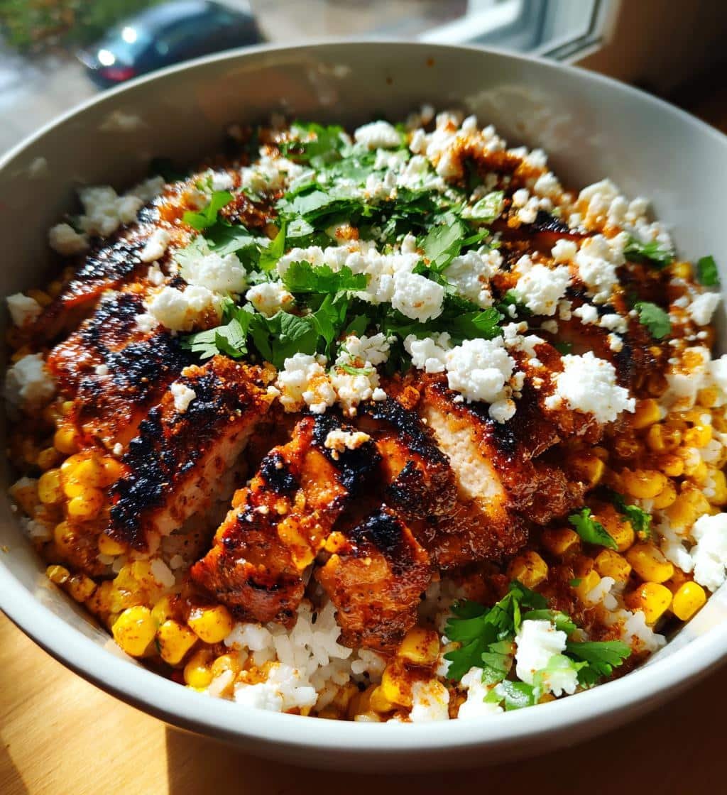 irresistible street corn chicken rice bowls recipe - detail 1