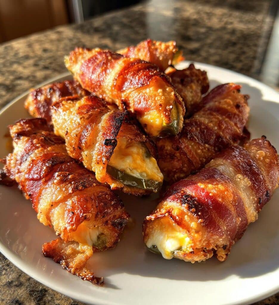 jalapeno popper eggrolls bacon wrapped bites