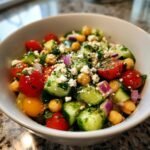 mediterranean chickpea feta salad
