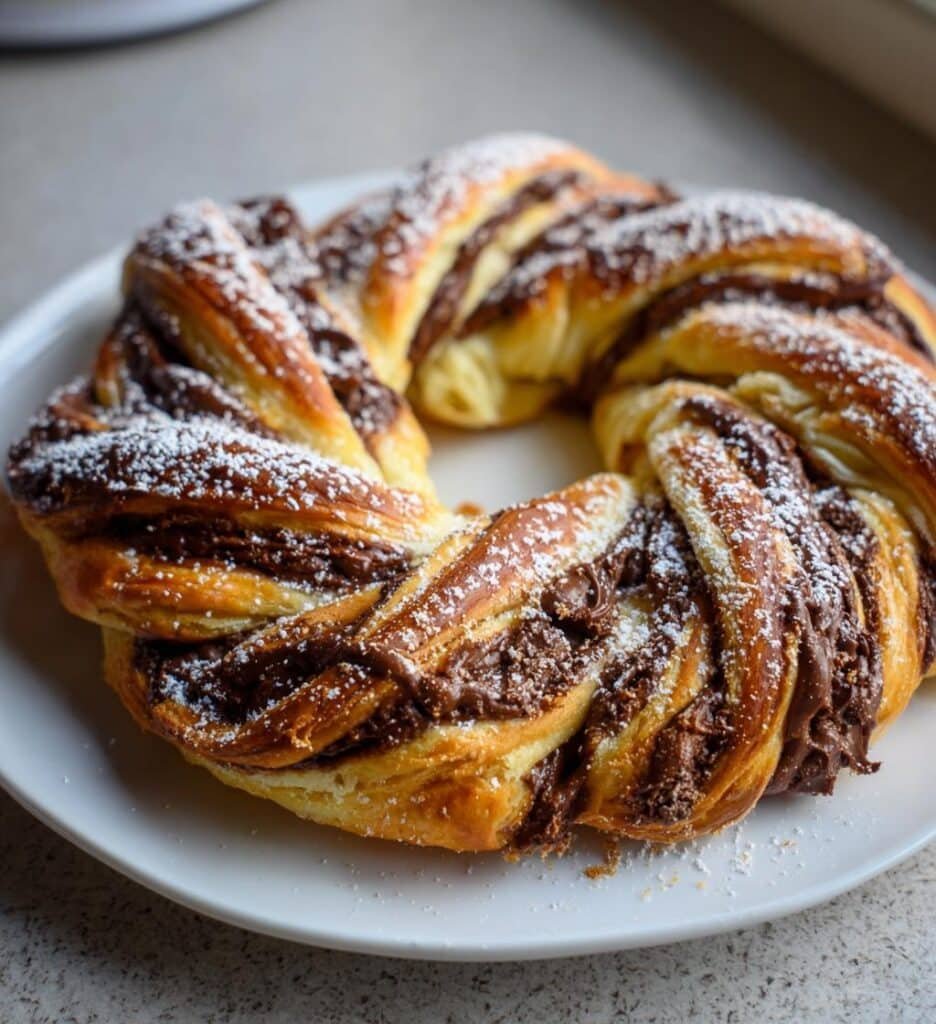 nutella puff pastry star wreath recipe