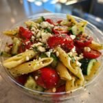 pink pasta salad cups