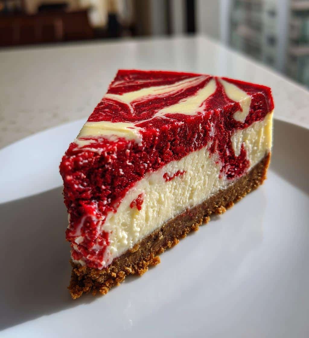 red velvet white chocolate cheesecake tips - detail 1