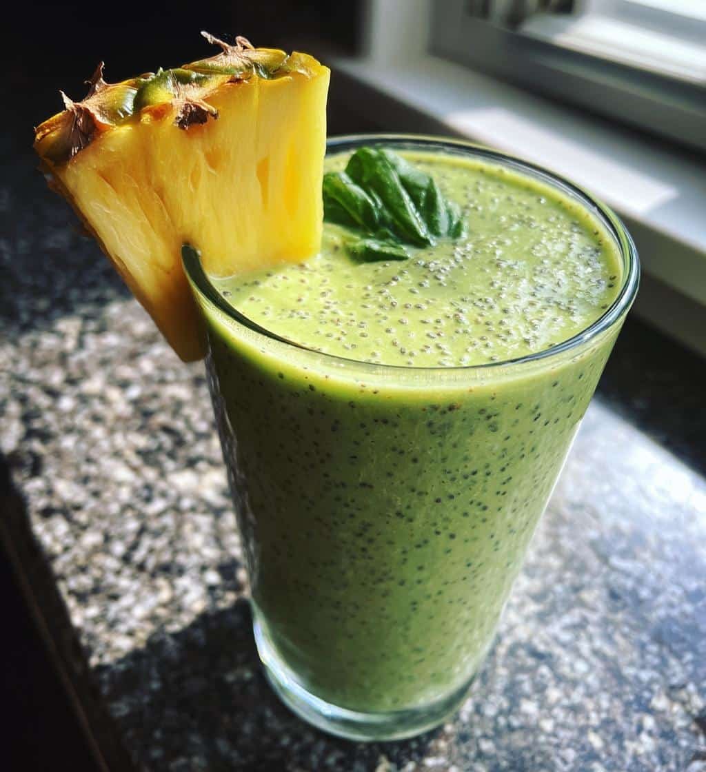refreshing pineapple spinach smoothie recipe for energy - detail 1