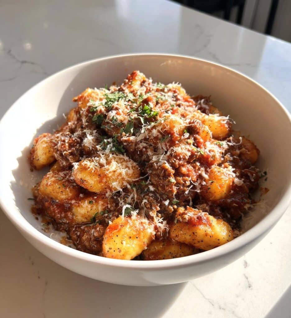 savory ground beef gnocchi comfort food delight