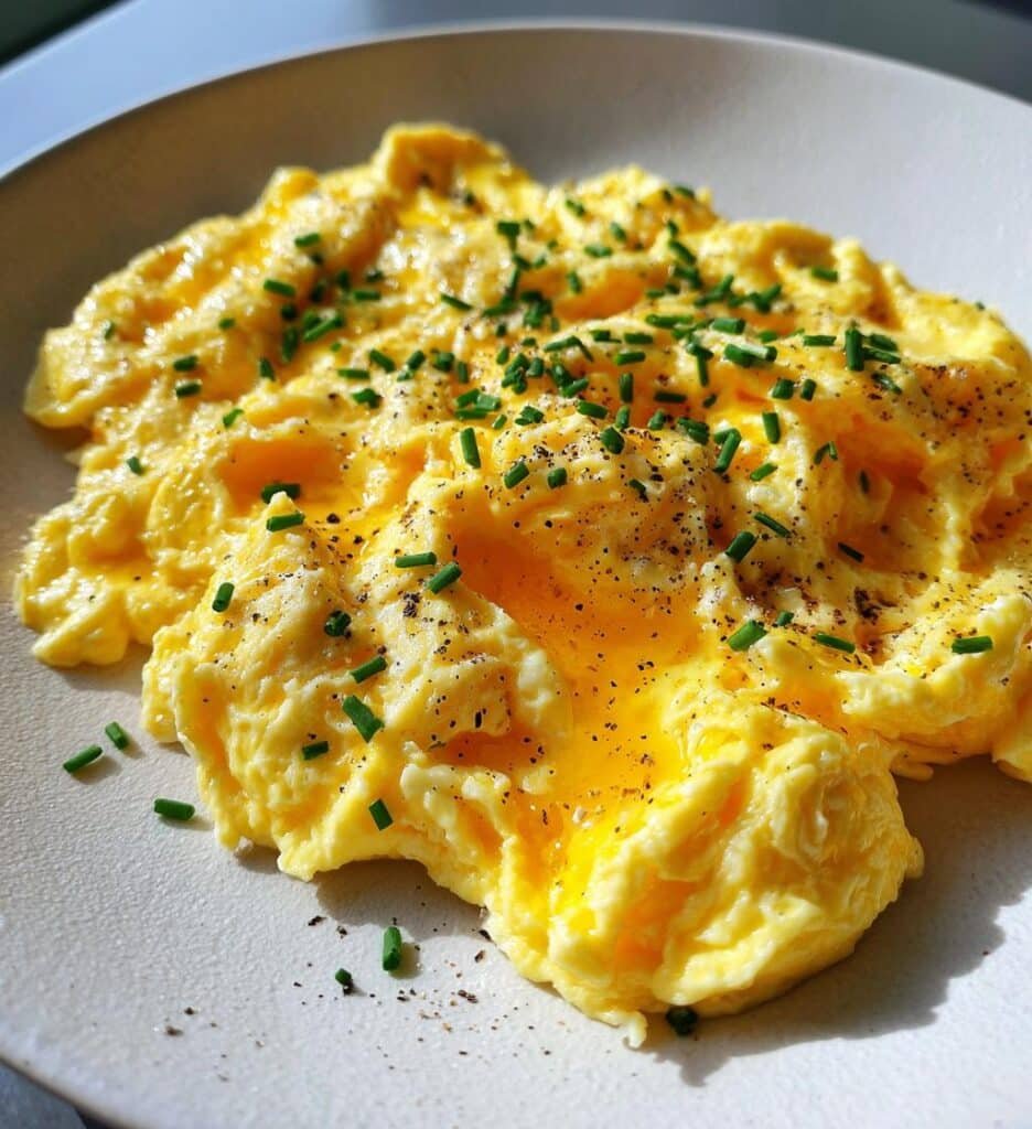 silky miso scrambled eggs