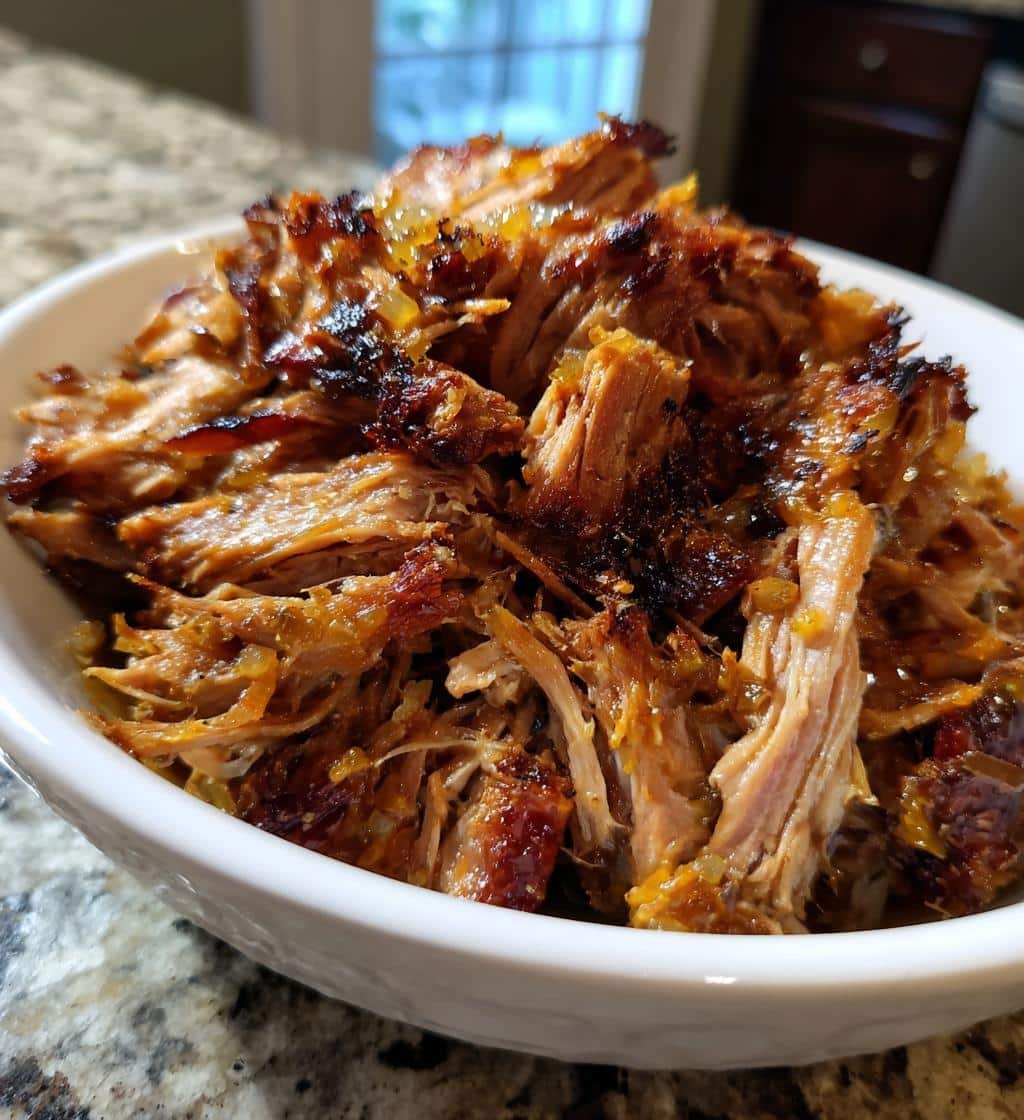 slow cooker pork carnitas - detail 1