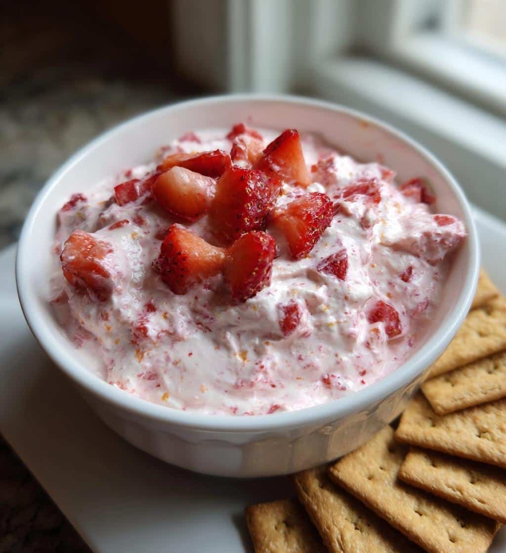 strawberry cheesecake dip recipe - detail 1