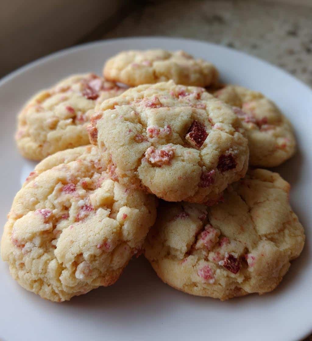 strawberry crunch cookies - detail 1