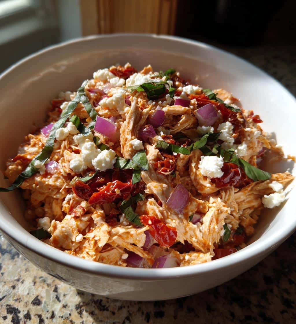 sun dried tomato chicken salad - detail 1