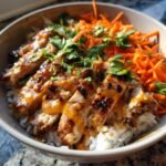 sweet chili chicken bowl with zesty coconut lime drizzle